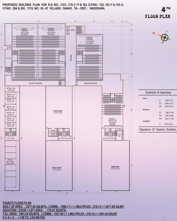  crystal pramukh commercial hub Commercial Cluster Plan For 4th Floor
