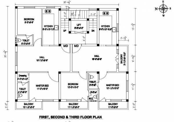  adobe-phase-2 Adobe Phase 2 Cluster Plan from 1st to 3rd Floor