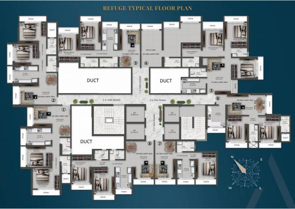  walchand-avenue Building No 1 Cluster Plan