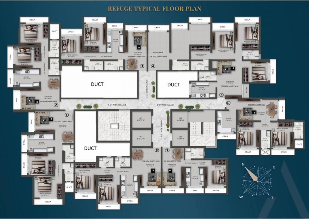  walchand avenue Building No 1 Cluster Plan