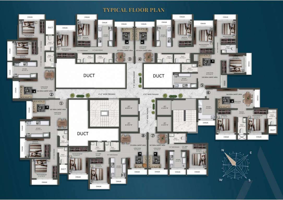  walchand avenue Building No 1 Cluster Plan