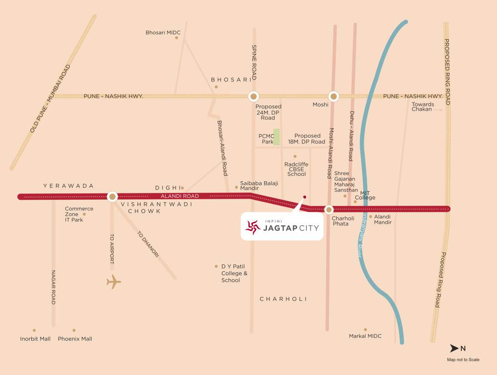  infini jagtap city Location Plan
