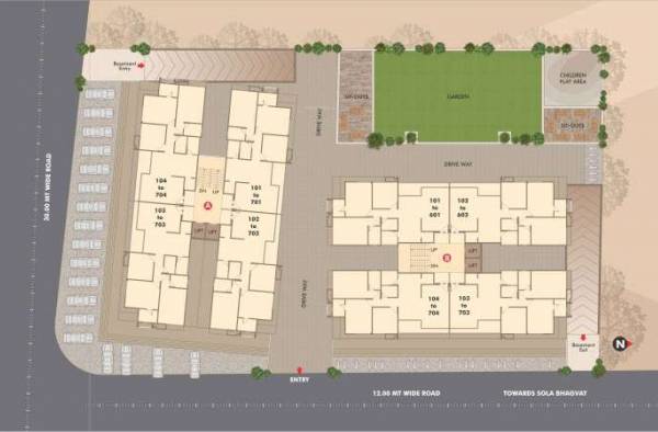  skylark-appartment- A + B Typical Cluster Plan
