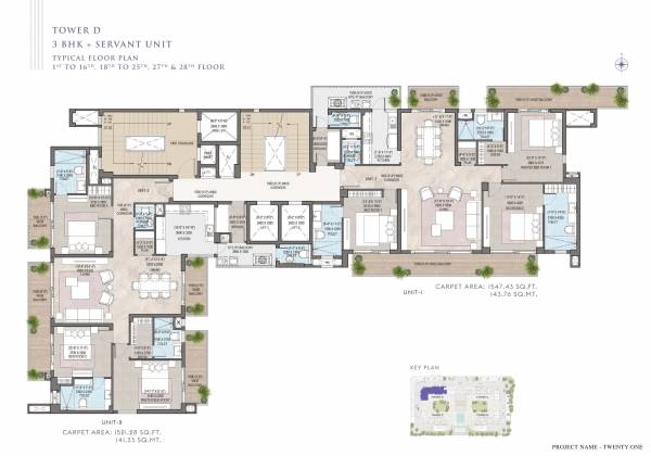  twenty-one Tower A Cluster Plan