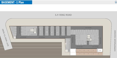  antilia-business-hub A Basement 1 Cluster Plan