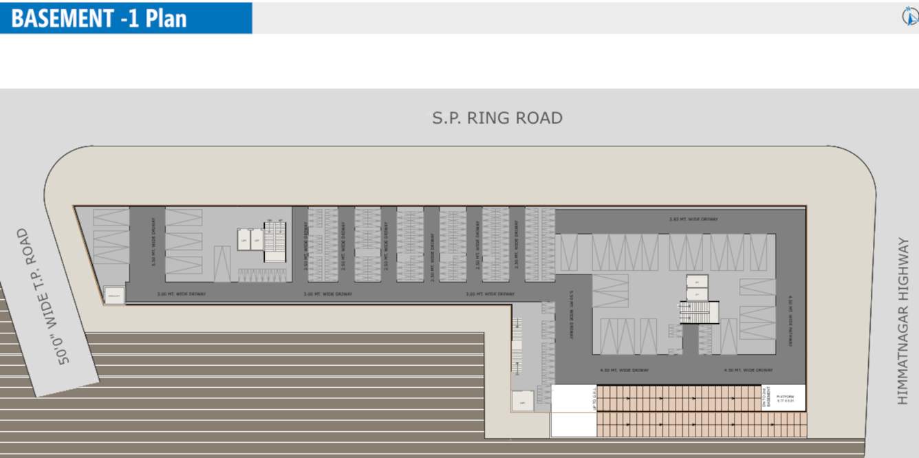  antilia business hub A Basement 1 Cluster Plan