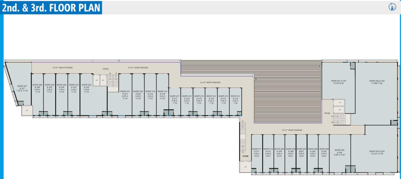  antilia business hub A Cluster Plan For 2nd & 3rd Floor