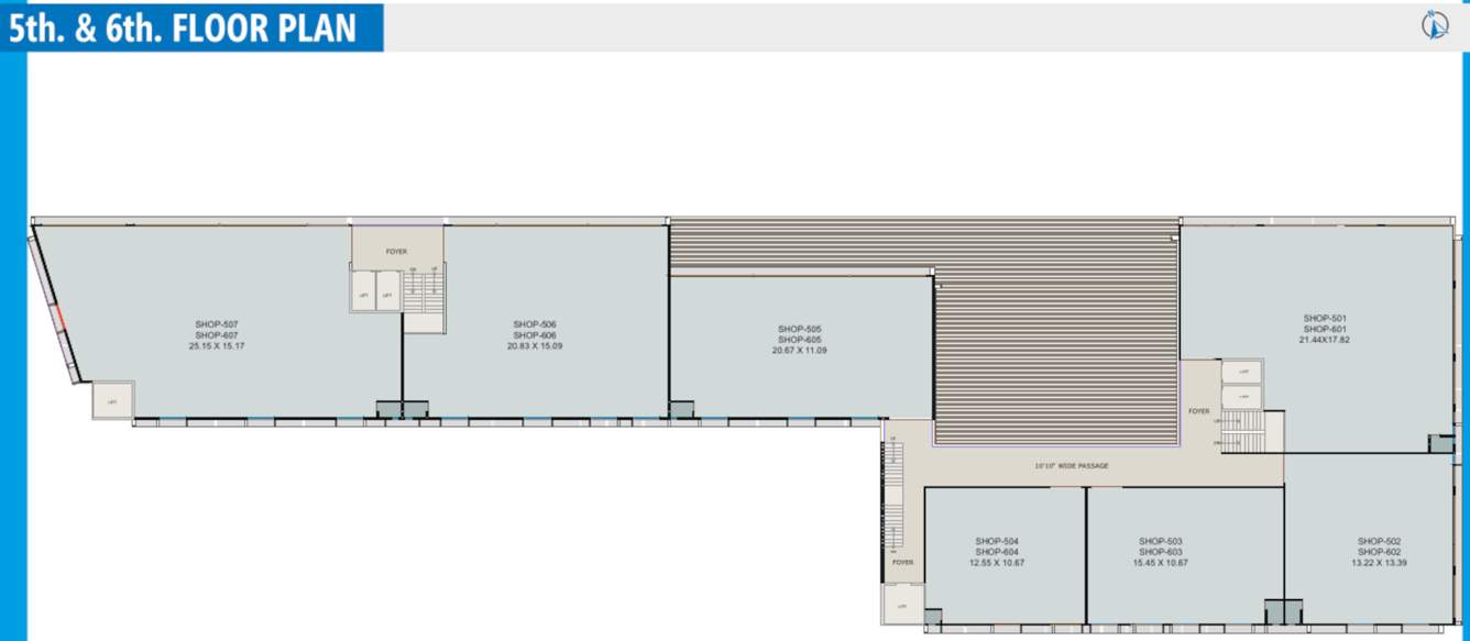  antilia business hub A Cluster Plan For 5th & 6th Floor
