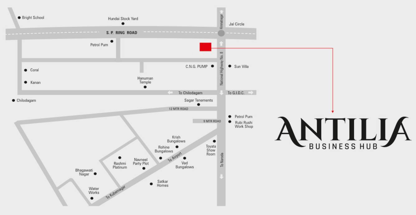  antilia business hub Location Plan