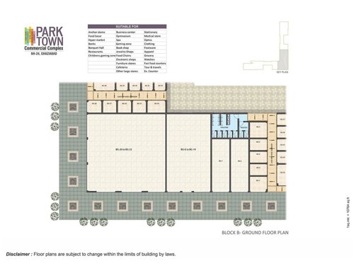  park-town-commercial-complex-phase-1-block-b Block B Cluster Plan for ground Floor