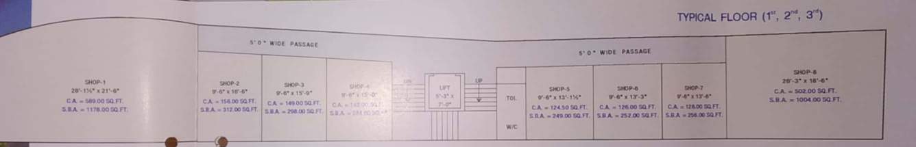  govardhan square  A Cluster Plan From 1st To 3rd Floor