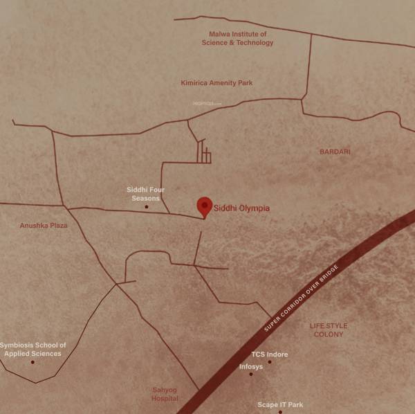  siddhi-olympia-3 Location Plan