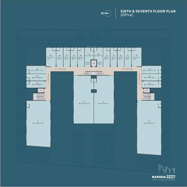  naroda business point Naroda Business Point Cluster Plan from 6th to 7th Floor