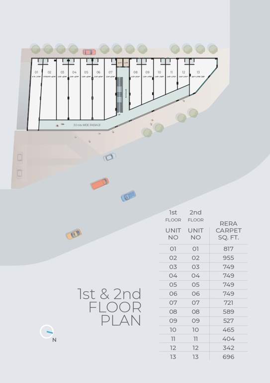  the corner block The Corner Block Cluster Plan from 1st to 2nd Floor