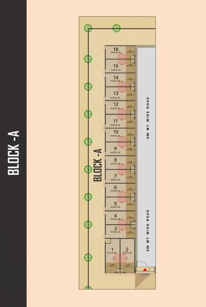  krishna-industrial-hub Block A Typical Floor Cluster Plan
