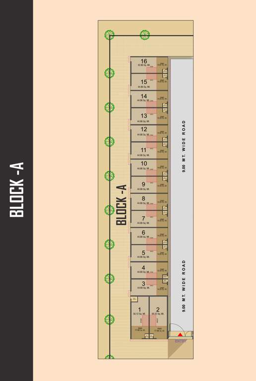  krishna industrial hub Block A Typical Floor Cluster Plan