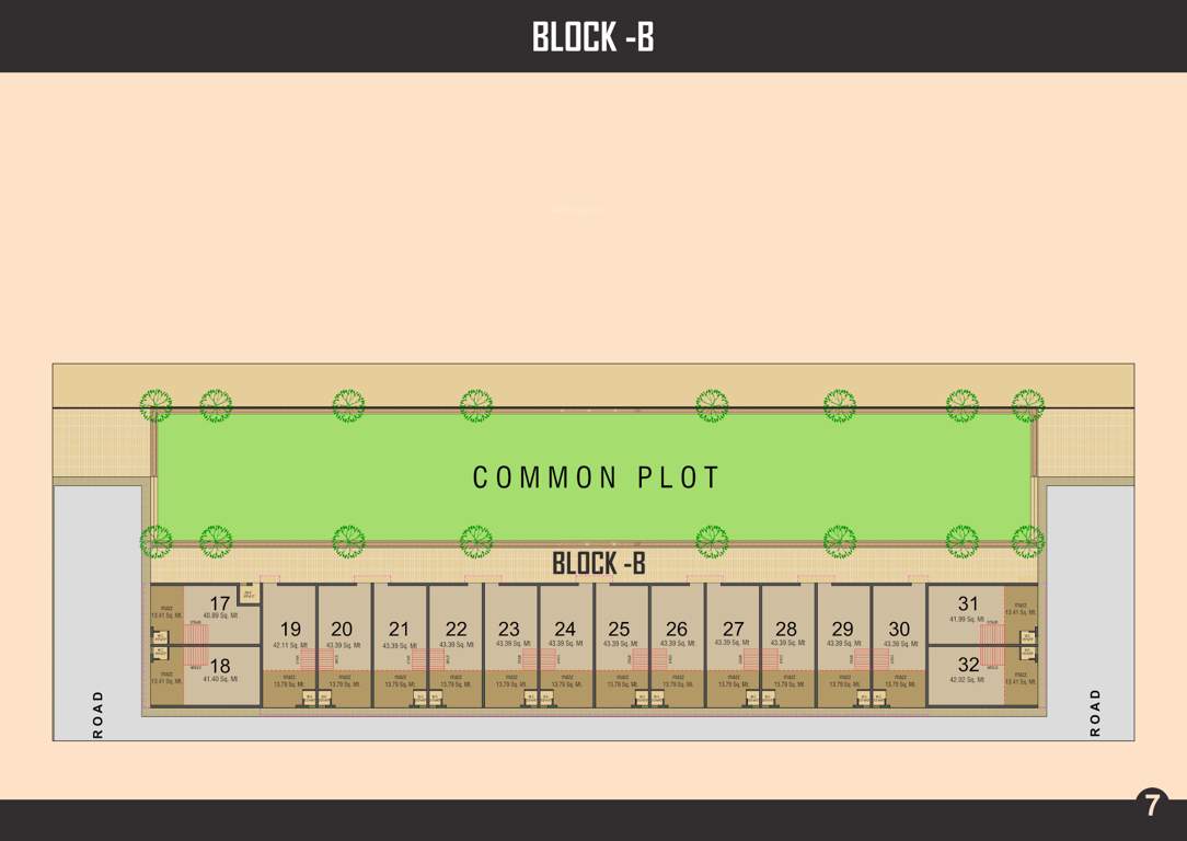  krishna industrial hub Block B Typical Floor Cluster Plan