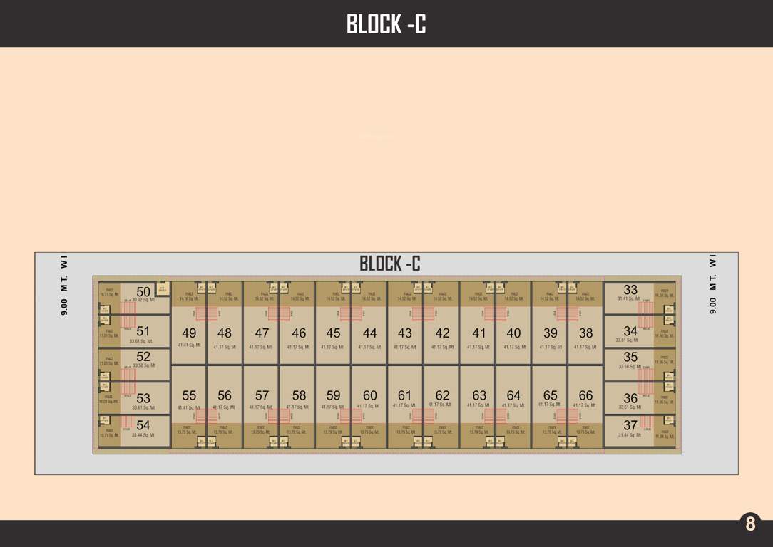  krishna industrial hub Block C Typical Floor Cluster Plan