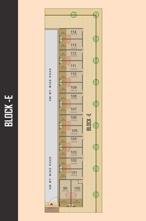  krishna industrial hub Block E Typical Floor Cluster Plan
