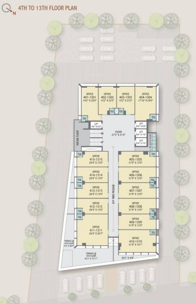  centrum-heights A Cluster Plan From 4th To 13th Floor