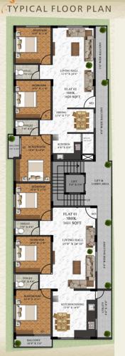  indraprastha PJC Indraprastha Cluster Plan from 1st to 4th Floor