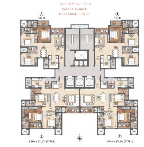  marbella-gh18 Block A, B And D Cluster Plan from 1st to 33th Floor