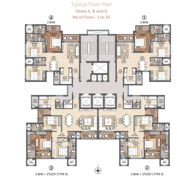 marbella gh18 Block A, B And D Cluster Plan from 1st to 33th Floor