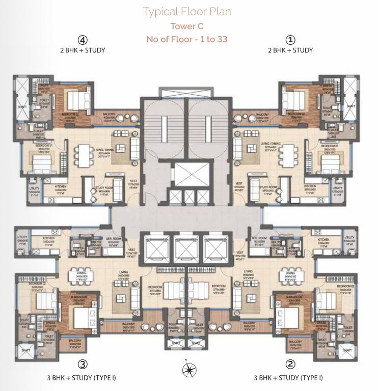 marbella gh18 Block C Cluster Plan from 1st to 33th Floor