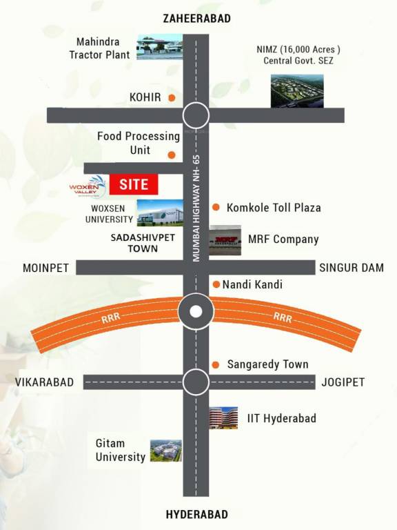  vakruthi infra woxen valley Location Plan