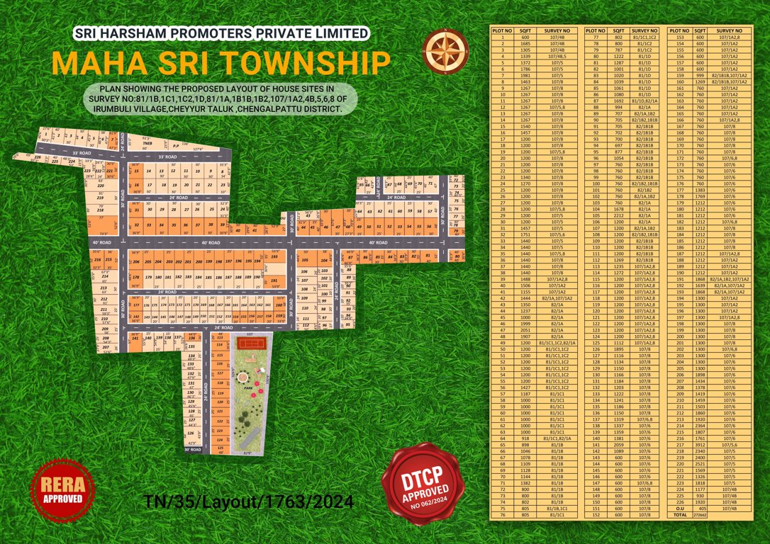 maha sri township Layout Plan