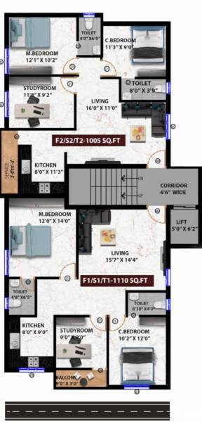  vica Vica Cluster Plan from 1st to 3rd Floor