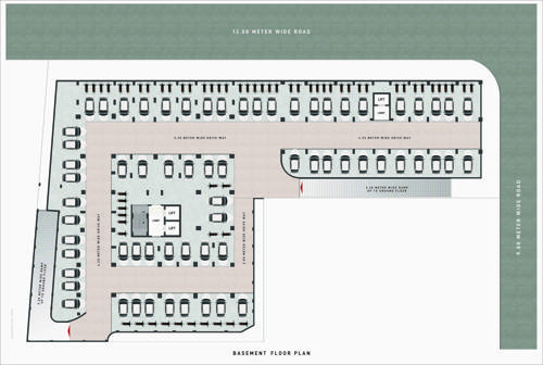  siyaram-avenues Wing A & B Cluster Plan for Basement Floor