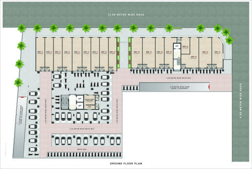  siyaram-avenues Wing A & B Cluster Plan for ground Floor