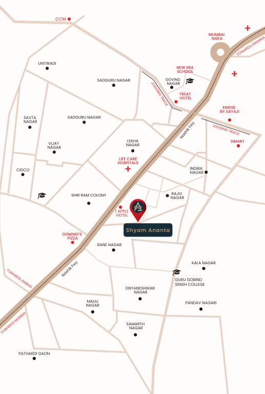  shyam ananta Location Plan