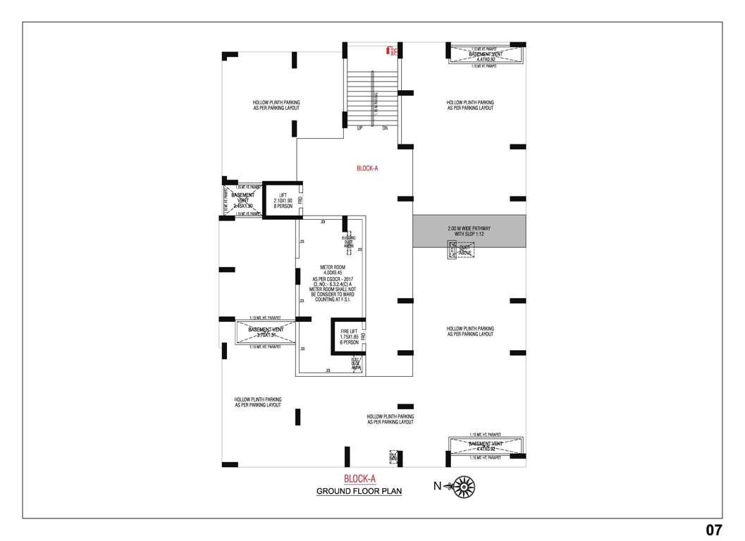  sumeru navkar Block A Cluster Plan for ground Floor