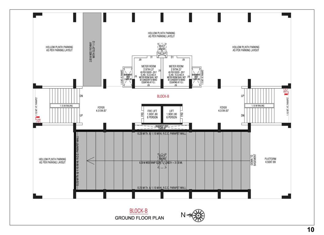  sumeru navkar Block B Cluster Plan for ground Floor
