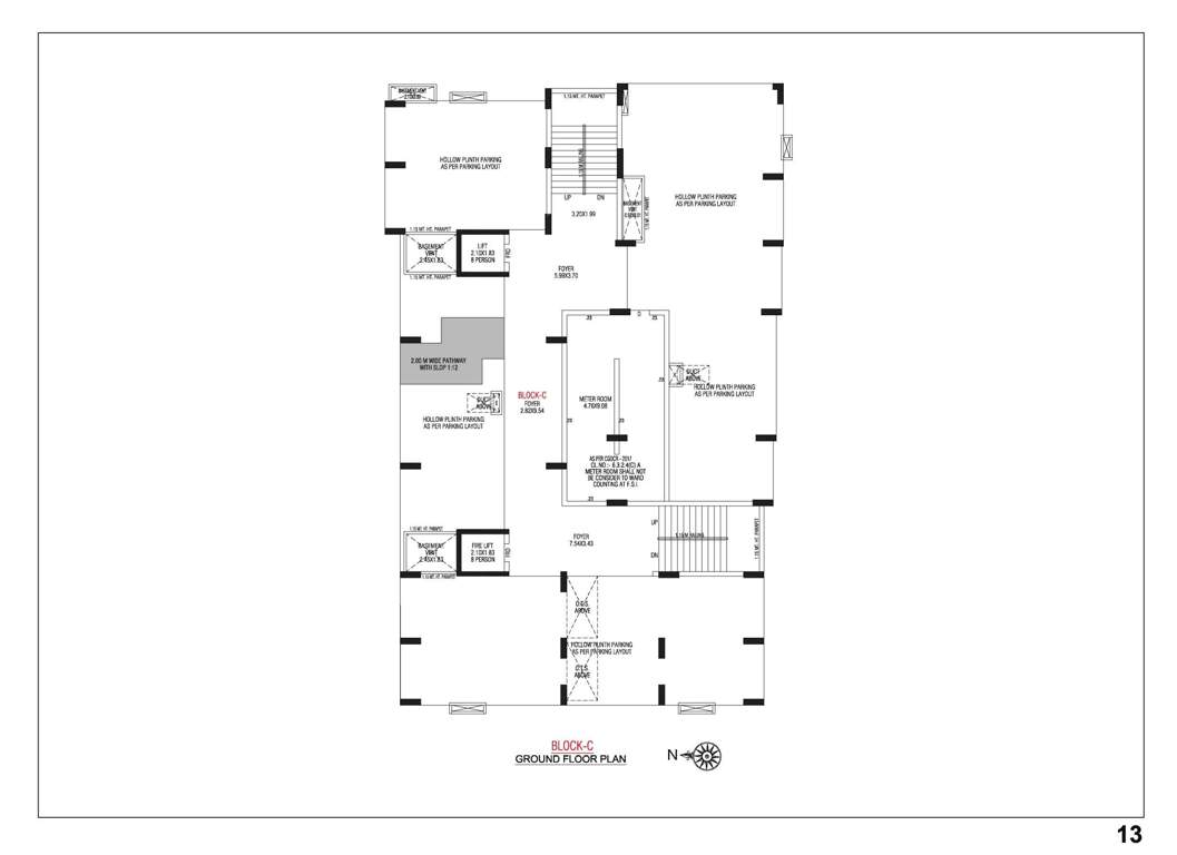  sumeru navkar Block C Cluster Plan for ground Floor
