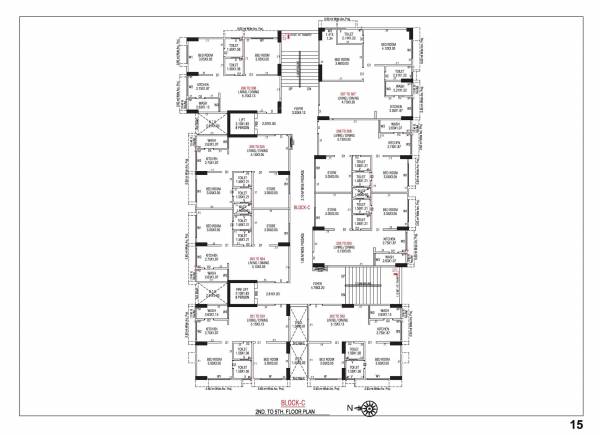  sumeru-navkar Block C Cluster Plan from 2nd to 5th Floor