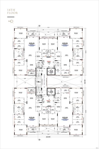  rich Saral Rich Cluster Plan for 14th Floor