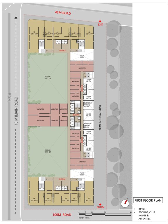 new launch gift city Block A Cluster Plan for 1st Floor