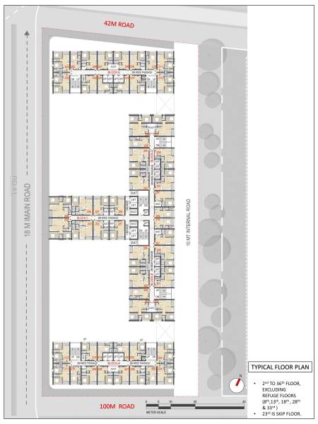  new-launch-gift-city Block A Cluster Plan for Typical Floor