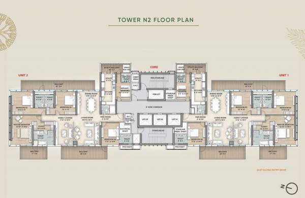  the-manor Tower 2 Typical Floor Cluster Plan