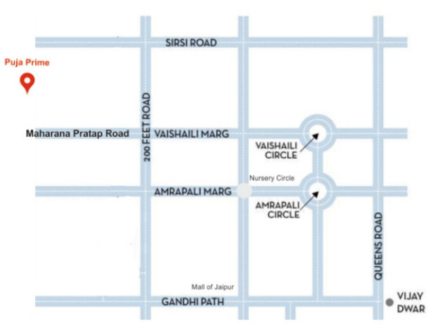  puja prime Location Plan