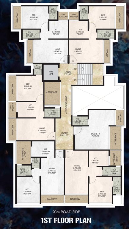  mahadev Rudra Mahadev Cluster Plan for 1st Floor