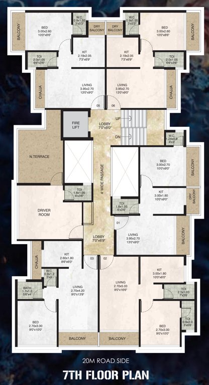  mahadev Rudra Mahadev Cluster Plan for 7th Floor