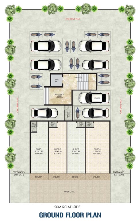  mahadev Rudra Mahadev Cluster Plan for ground Floor