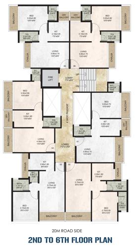  mahadev Rudra Mahadev Cluster Plan from 2nd to 6th Floor