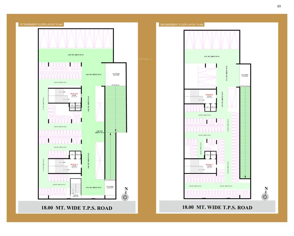  shubham lake view Block A And B Cluster Plan for Basement 1 And 2 Floor