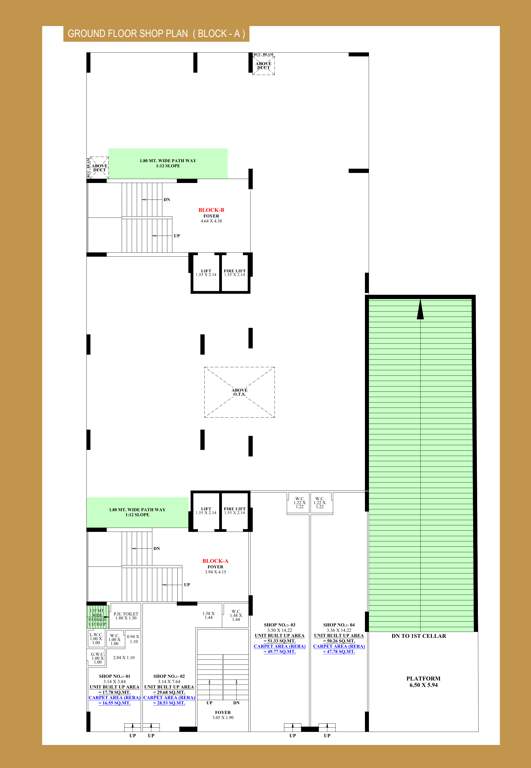  shubham lake view Block A And B Cluster Plan for ground Floor