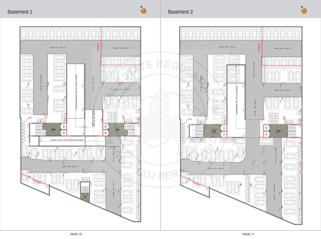  omkara skyline Block A And B Cluster Plan for Basement 1 And 2  Floor